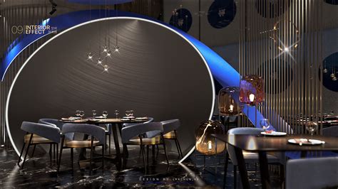前卫独特的餐厅空间 / 能让人置身于宇宙之中|空间|室内设计|卓美设计 - 原创作品 - 站酷 (ZCOOL)