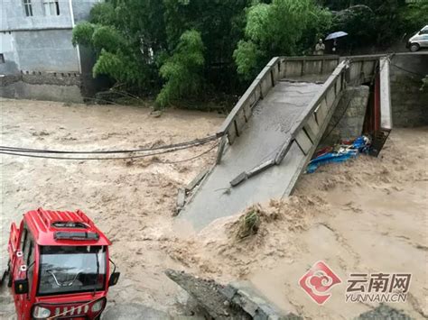 雨势凶猛！云南多地发生泥石流、洪涝灾害，路面坍塌、河水暴涨-高清图集-中国天气网云南站