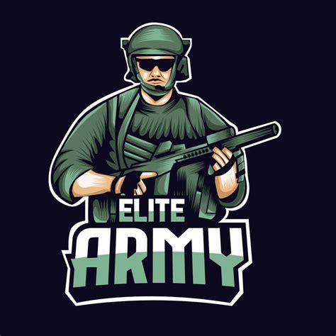 sniper elite army mascot logo template. easy to edit and customize 6317696 Vector Art at Vecteezy