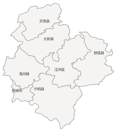 崇左市行政区划地图：崇左市辖1个市辖区和5个县，代管1个县级市分别是哪些?