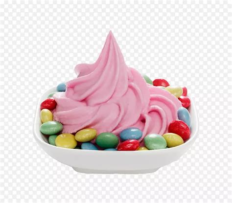 草莓冰淇淋圣代冷冻酸奶软糖冰淇淋彩虹糖冰淇淋PNG图片素材下载_图片编号351090-PNG素材网