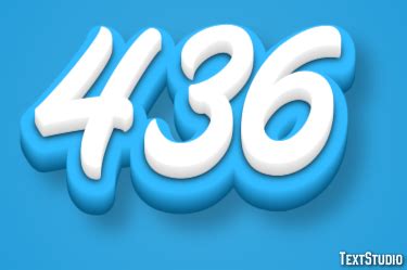436 Text Effect and Logo Design Number