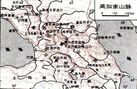 高加索地区地图图片