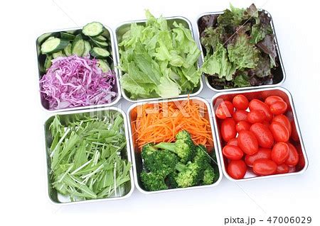 野菜、カット野菜、サラダ用、色鮮やかの写真素材 [47006029] - PIXTA