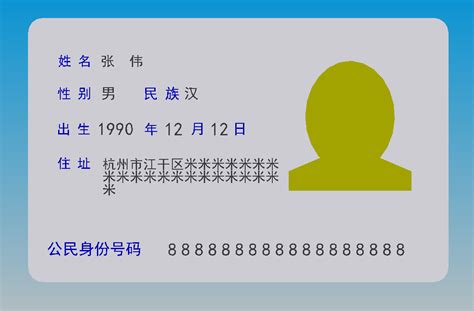 身份证图图片