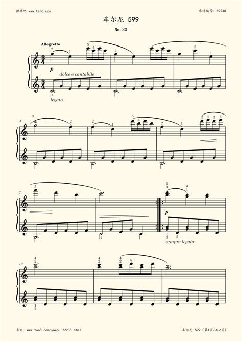 《车尔尼599 NO.8,钢琴谱》车尔尼|弹琴吧|钢琴谱|吉他谱|钢琴曲|乐谱|五线谱|高清免费下载|蛐蛐钢琴网
