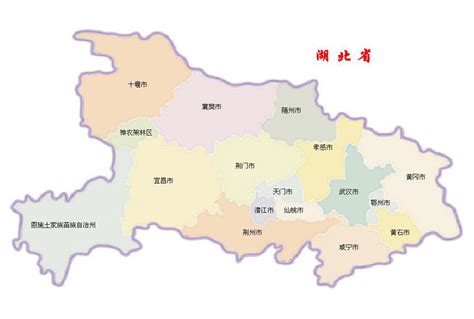 湖北省行政地图图片