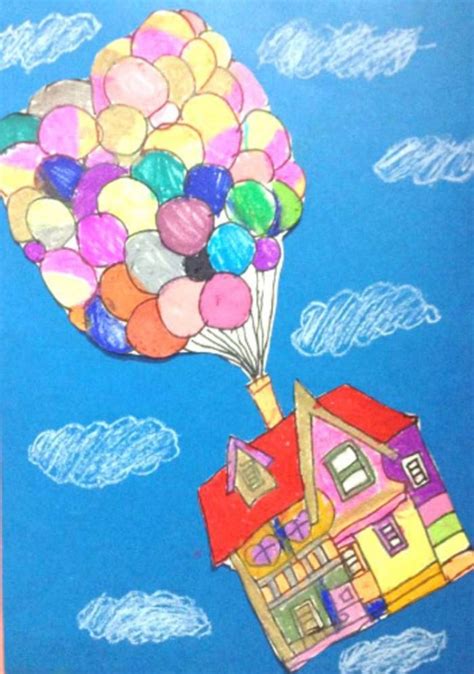 飞在空中的房子简笔画,飞在空中的人简笔画(第4页)_大山谷图库