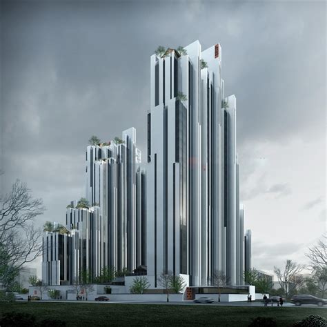 南京绿地南部新城现代超高层综合体建筑方案SU模型[原创]