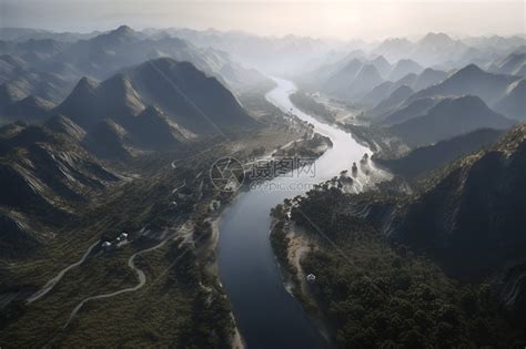 山河水景林雨季东南亚热带后自然河流景象高清图片下载-正版图片306472597-摄图网