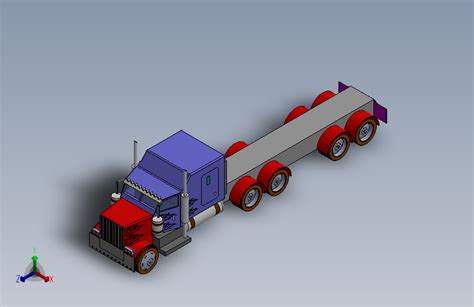 卡车模型_SOLIDWORKS 2011_模型图纸下载 – 懒石网