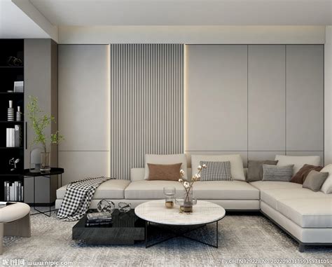 现代简约沙发背景墙设计图__3D作品_3D设计_设计图库_昵图网nipic.com