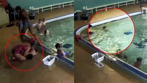 2岁男孩沉入泳池底部险淹死 周围十几人无察觉_手机新浪网