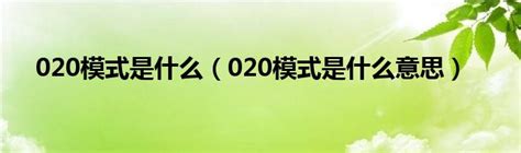 020模式是什么（020模式是什么意思）_重庆尹可科学教育网