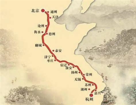 京杭大运河地图图片