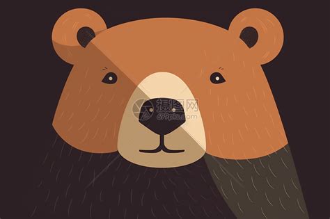 卡通呆萌棕熊头像插画图片下载-正版图片600083760-摄图网