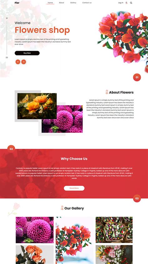 美丽的鲜花植物网站模板_站长素材