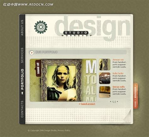 设计工作室网站网页模板源码素材免费下载_红动中国
