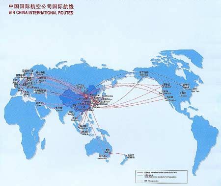 中国到加拿大的飞机航线图