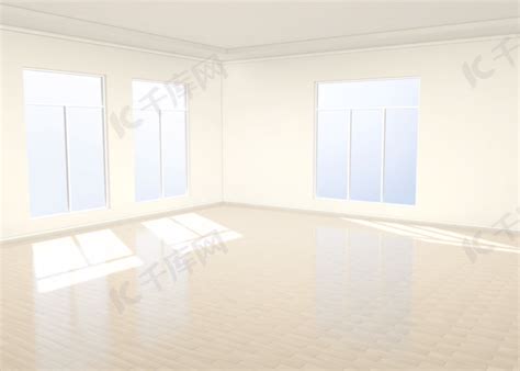 薄荷空房间白色木地板室内设计。三维渲染视频素材_ID:VCG42N1355703838-VCG.COM