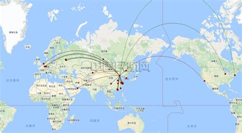 国航航线图,国航飞机航线图,国航国际航线网络图_大山谷图库
