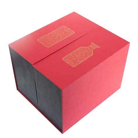 镂空雕刻酒器茶具礼品包装盒杭州印刷包装厂红卡纸烫金对开礼盒-阿里巴巴