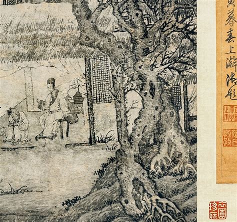 明 唐寅 山水人物纸本-写意-荟萃书画 - 为传统文化数字化贡献力量！