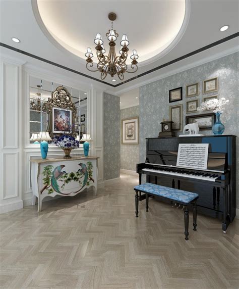 170平欧式风格钢琴房装修效果图-上海装潢网