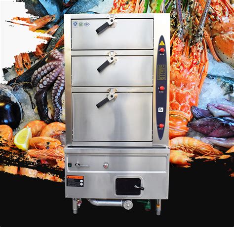 三门海鲜蒸柜 - 商用蒸柜系列 - 威海美厨厨具制造有限公司