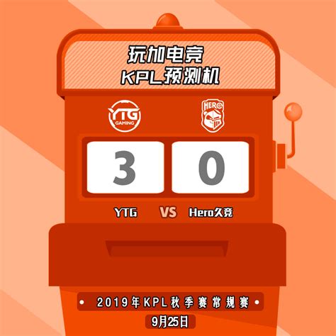 [预测机] 2019KPL秋季赛：YTG vs Hero久竞_KOG_玩加社区 - 玩加电竞