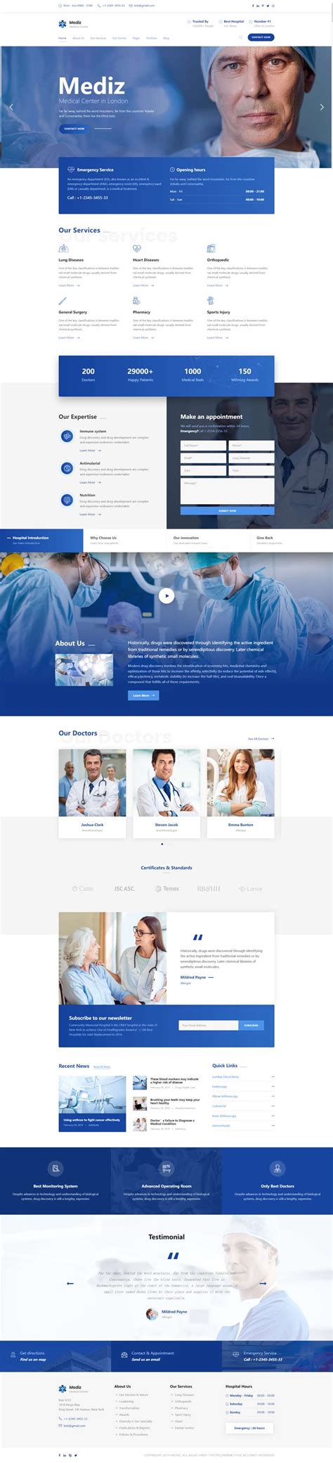 医学研究网站模板设计，研究型网页设计模板下载-17素材网