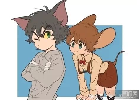 猫和老鼠拟人图片