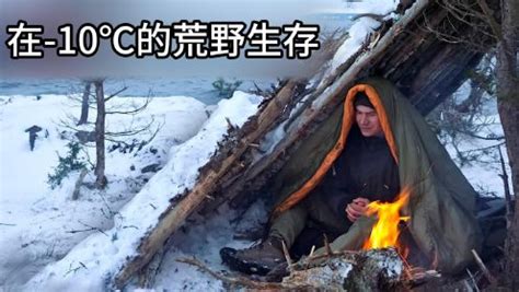 荒野建造：夫妻2人1天搭建雪地庇护所，吃着烤鱼和野兔子真舒服！_腾讯视频