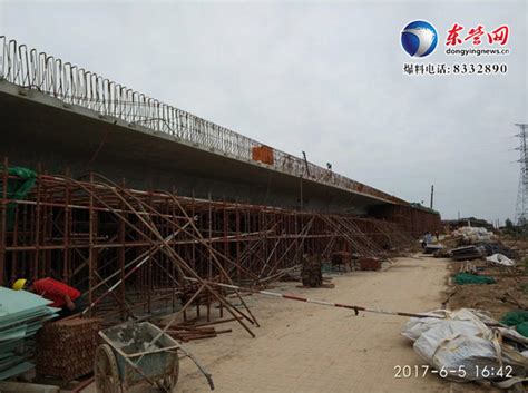 南一路快速路项目桥区建设进展顺利 力争年底通车-新闻中心-东营网