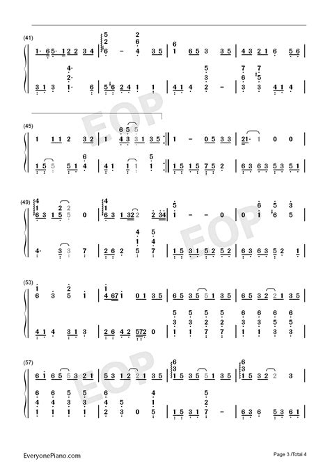 一首简单的歌-王力宏双手简谱预览3-钢琴谱文件（五线谱、双手简谱、数字谱、Midi、PDF）免费下载