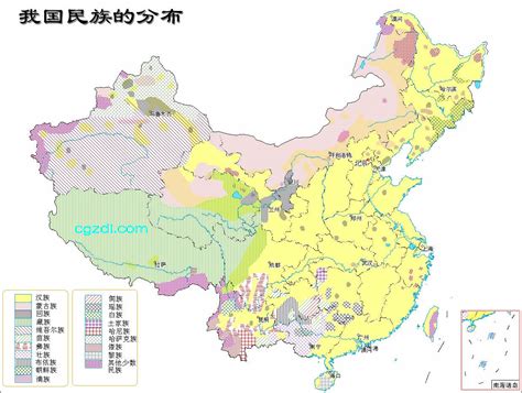 高清中国民族的分布图大图_中国地理地图_初高中地理网