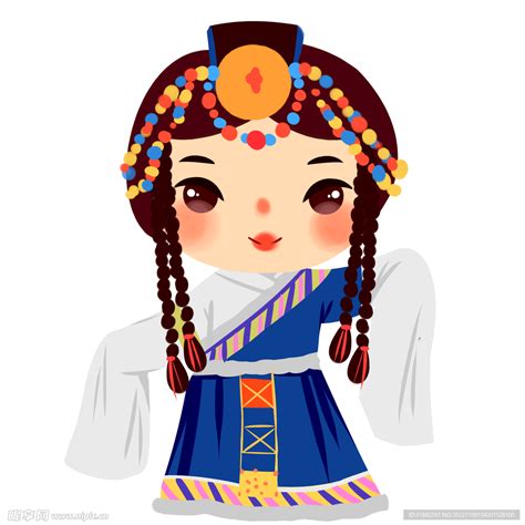 藏族卡通人物设计图__动漫人物_动漫动画_设计图库_昵图网nipic.com