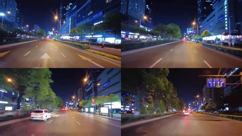 城市夜晚马路开车第一视角空镜头视频素材,延时摄影视频素材下载,高清3840X2160视频素材下载,凌点视频素材网,编号:653688