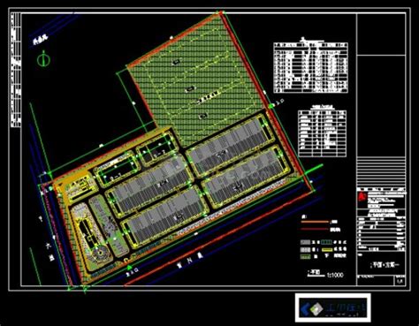 某工业厂区规划绿化总平面设计CAD施工图（布局清晰）_城市规划_土木在线