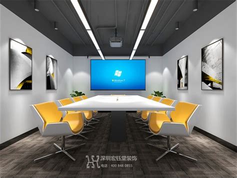 互联网媒体办公室装修设计效果图_岚禾办公室设计
