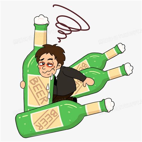 喝酒的动漫图片