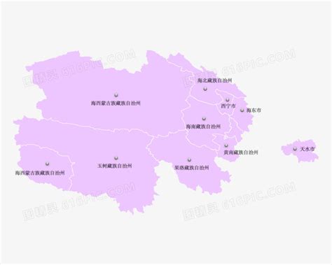 青海地图全图图片