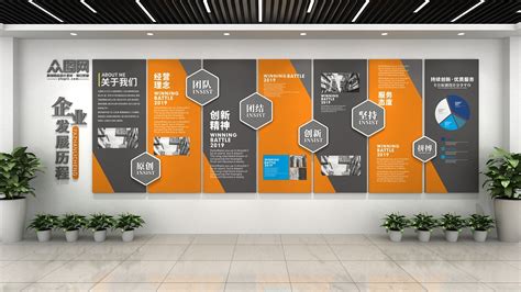 企业发展历程文化墙|空间|家装设计|J自在 - 原创作品 - 站酷 (ZCOOL)