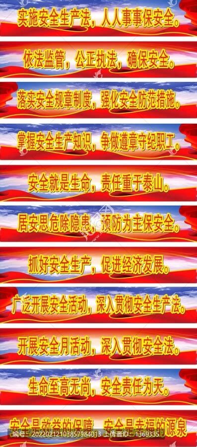 车间安全生产标语展板设计图片下载_红动中国