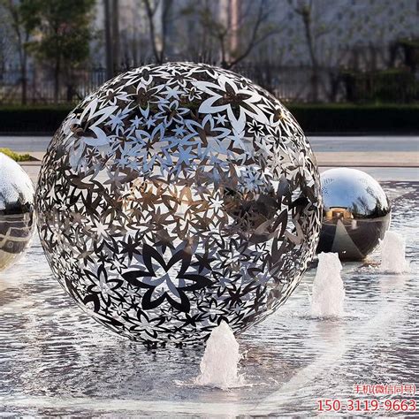 不锈钢镂空圆球雕塑 户外大型金属花球 广场景观现代城市雕塑摆件-阿里巴巴