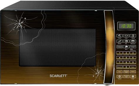 Микроволновая печь Scarlett SC-MW9020S01D, 700Вт, 20л, черный /лесной ...