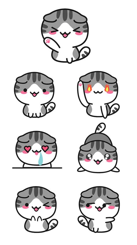 开心猫番外表情 ( 去字版 ) 来啦！！（附开心猫头像壁纸）|动漫|网络表情|李纬一 - 原创作品 - 站酷 (ZCOOL)