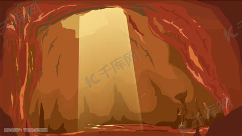 洞穴小径场景插图素材图片免费下载-千库网