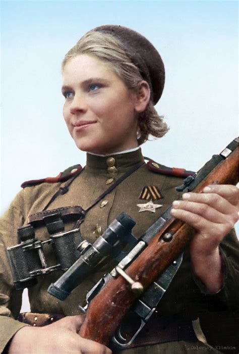 [彩色老照片]苏联卫国战争 女兵英姿风采_洪哥警影_新浪博客