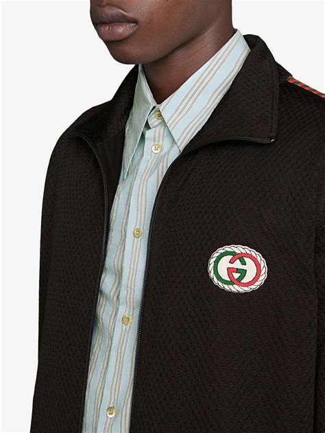 Gucci Oversized Mesh Logo Jacket - Farfetch